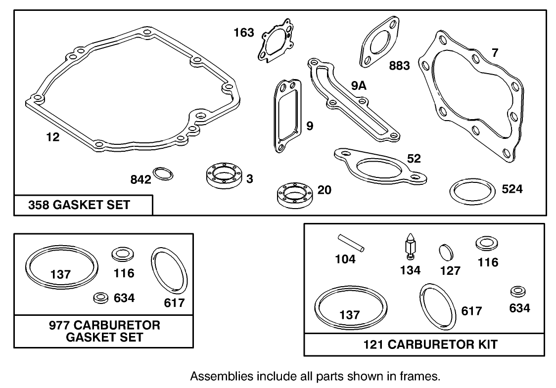 Gasket Assembly Briggs and Stratton 127802-0640-01