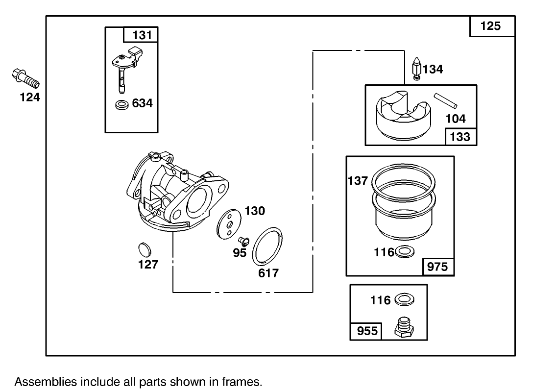 Carburetor Assembly Briggs and Stratton 127802-0640-01
