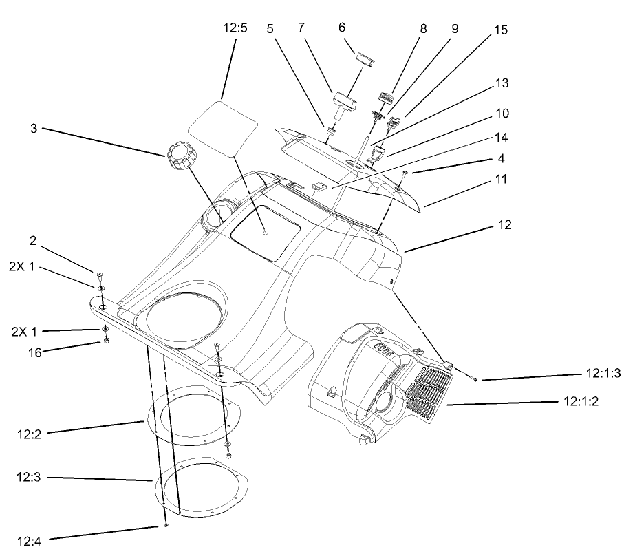 Upper Shroud and Control Panel Assembly
