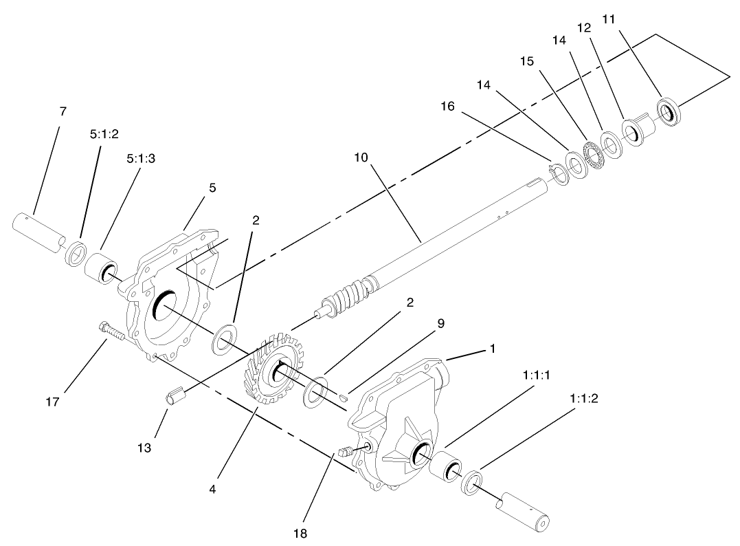 28in Auger Gearcase Assembly Part No. 74-1561