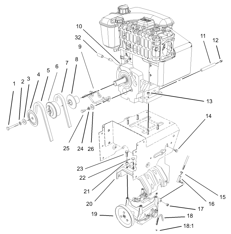 Engine and Transmission Assembly