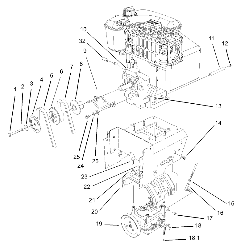 Engine and Transmission Assembly