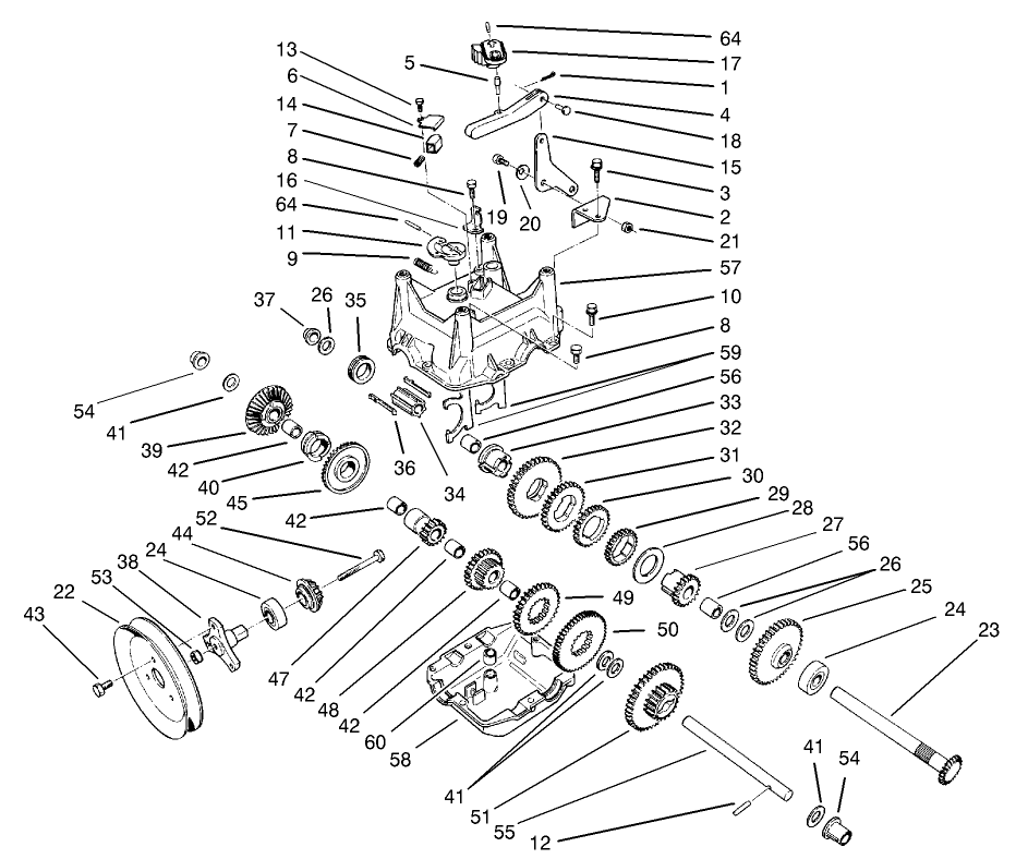 Traction Gearcase Assembly Part No. 66-8030