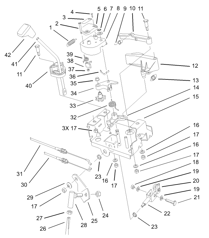 Power Shift Control Assembly