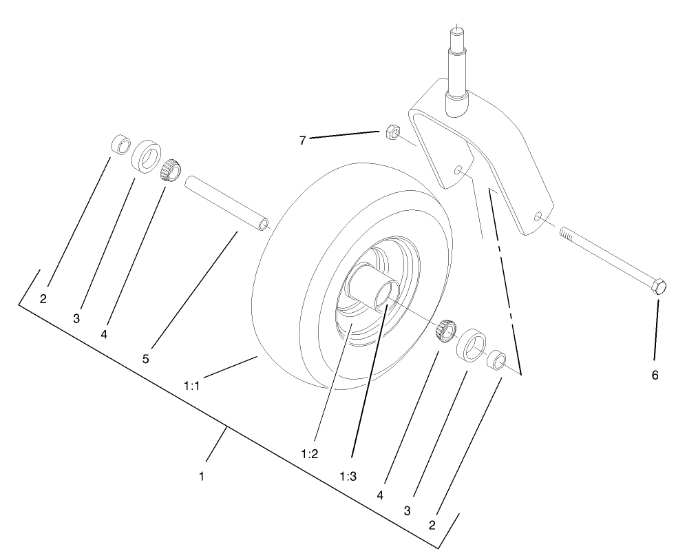 Caster Wheel Assembly No. 1-634662