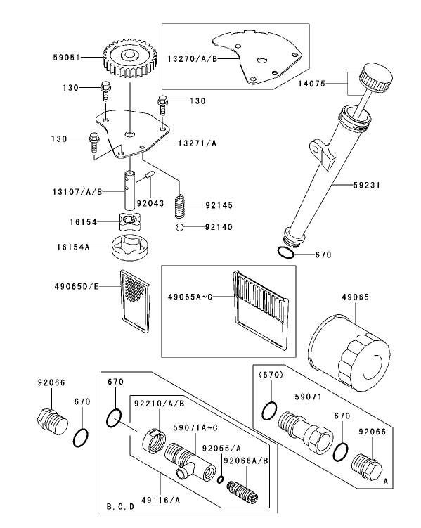 Lubrication Equipment Assembly Kawasaki FH500V-ES10
