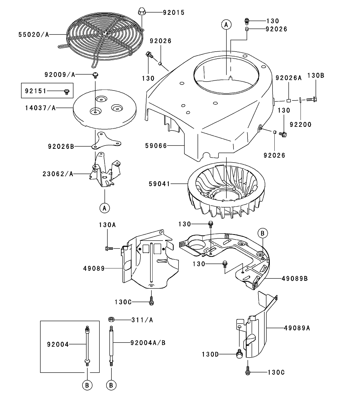Cooling Equipment Assembly Kawasaki FH500V-ES10