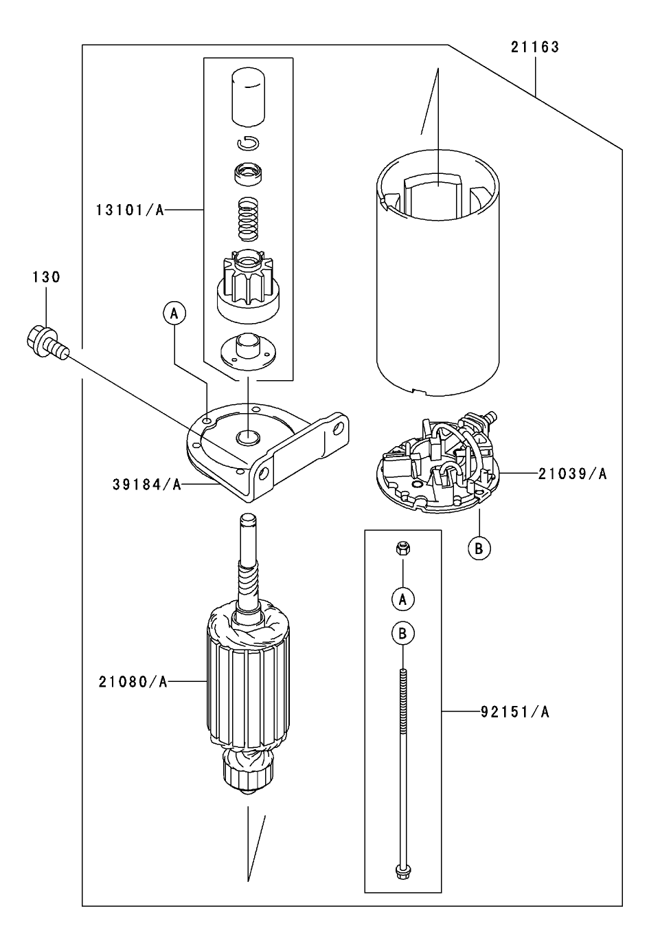 Starter Assembly Kawasaki FH500V-ES10
