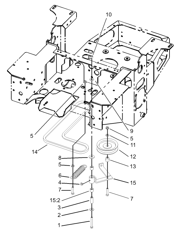 Pump, Idler and Belt Assembly