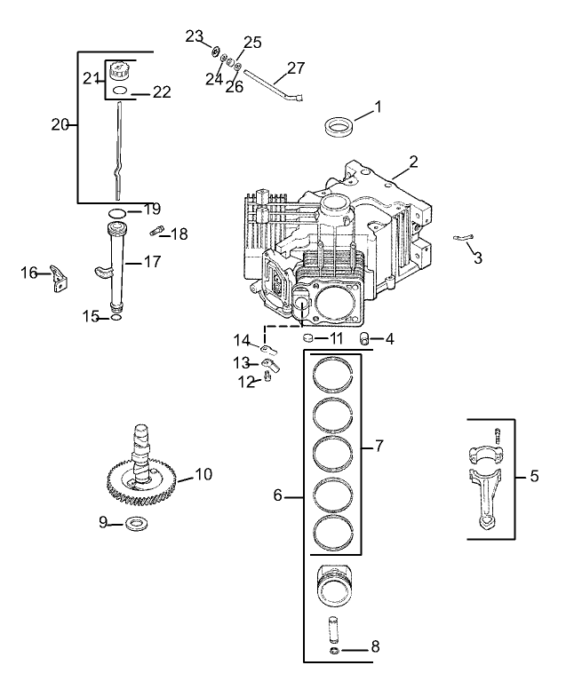 Crankcase Assembly Kohler CV23S-75560