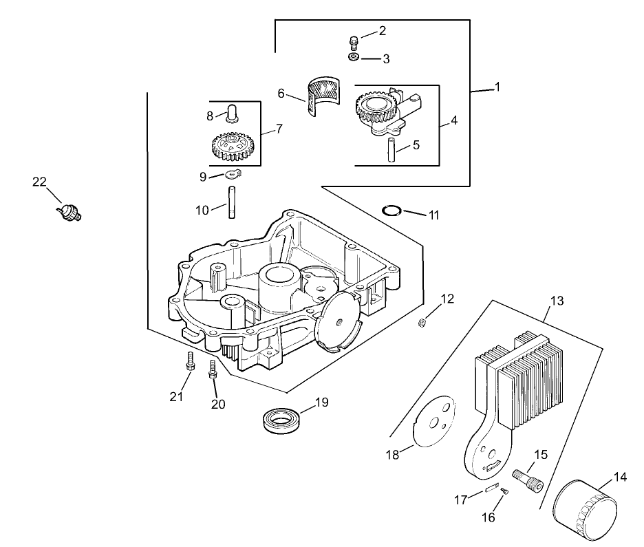 Oil Pan/Lubrication Assembly Kohler CV23S-75560