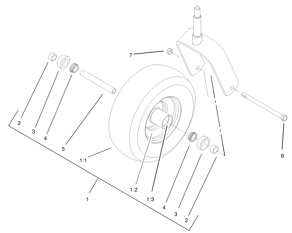 Caster Wheel Assembly No. 1-634662
