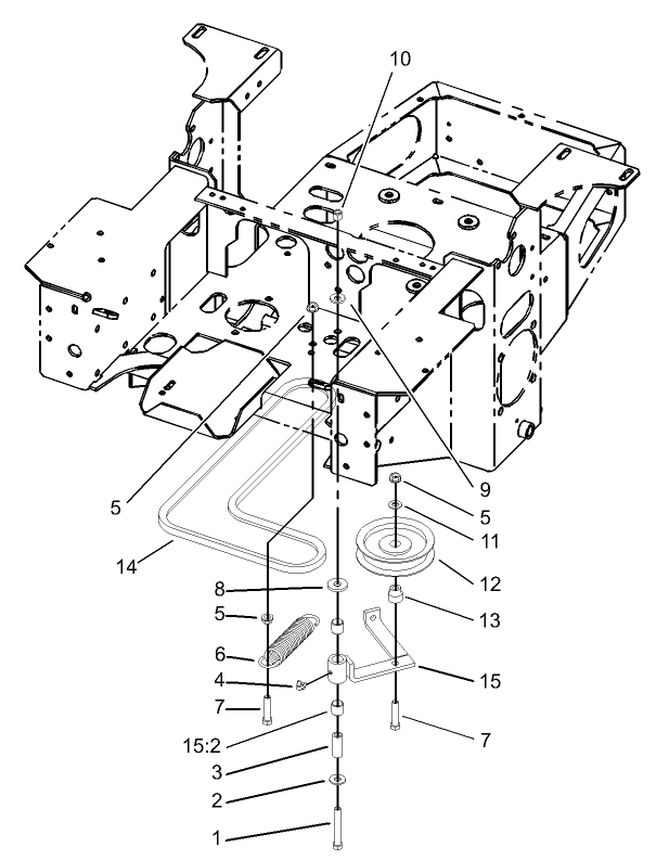 Pump, Idler and Belt Assembly
