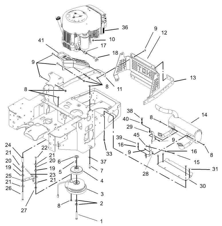 Engine and Clutch Assembly