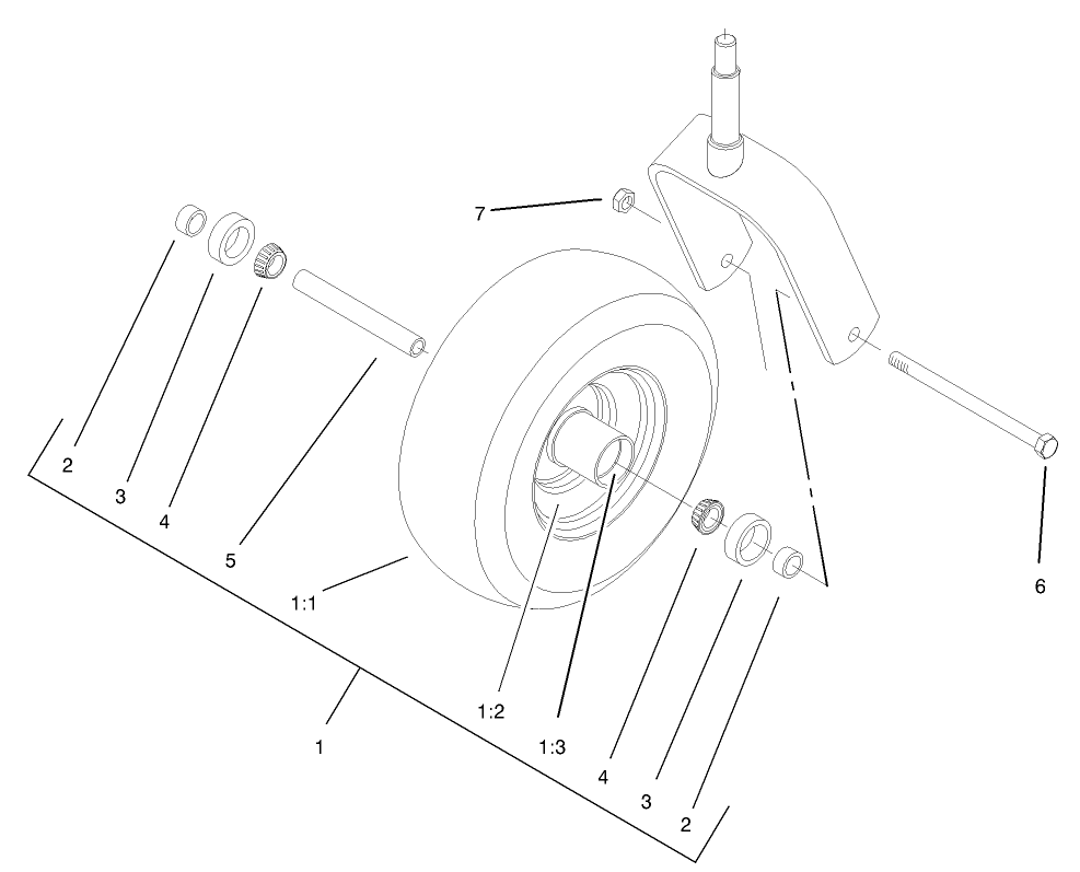 Caster Wheel Assembly No. 1-634662