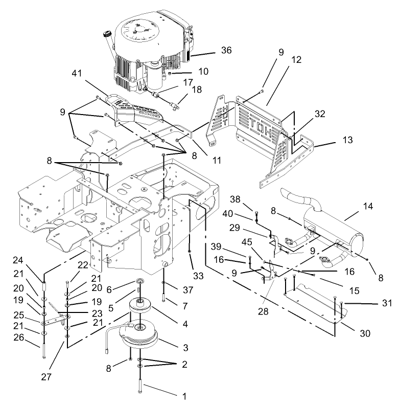 Engine and Clutch Assembly
