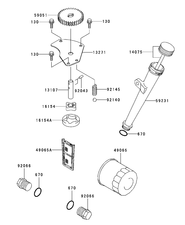 Lubrication Equipment Assembly Kawasaki FH680V-AS21