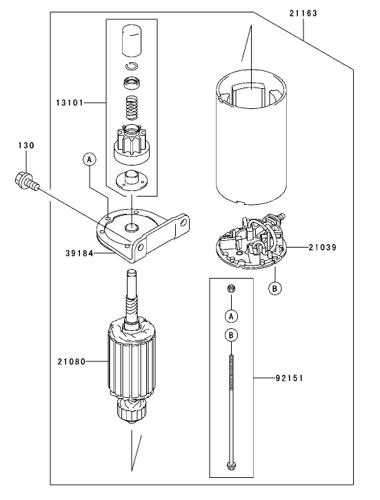 Starter Assembly Kawasaki FH680V-AS21