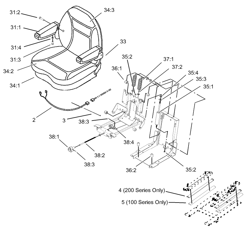 Seat Assembly No. 99-8522 (only on: 74213)