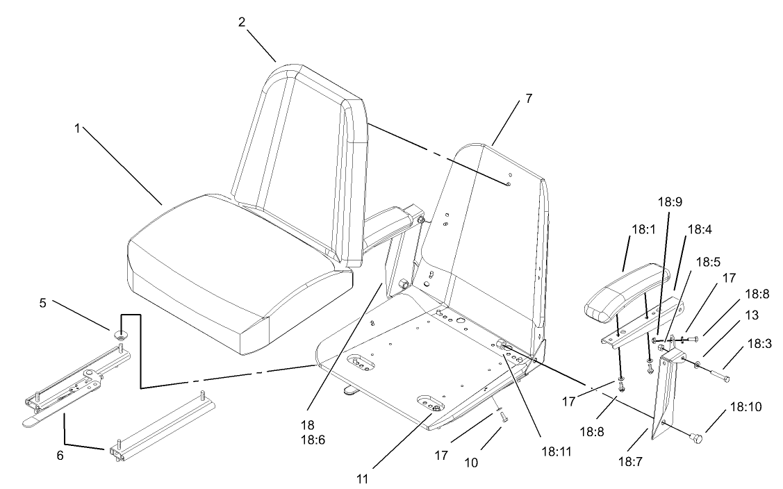 Seat Assembly No. 1-633705 (only on: 74236)