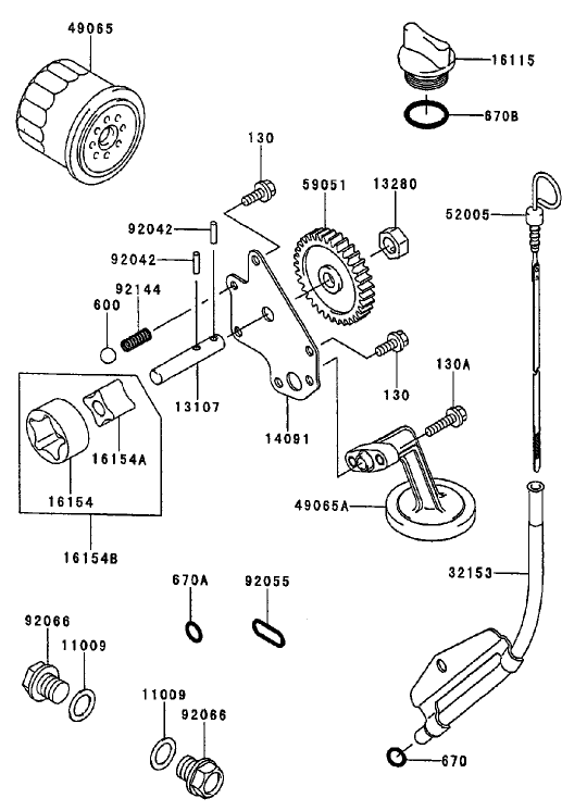 Lubrication Equipment Assembly Kawasaki FD750D-AS03