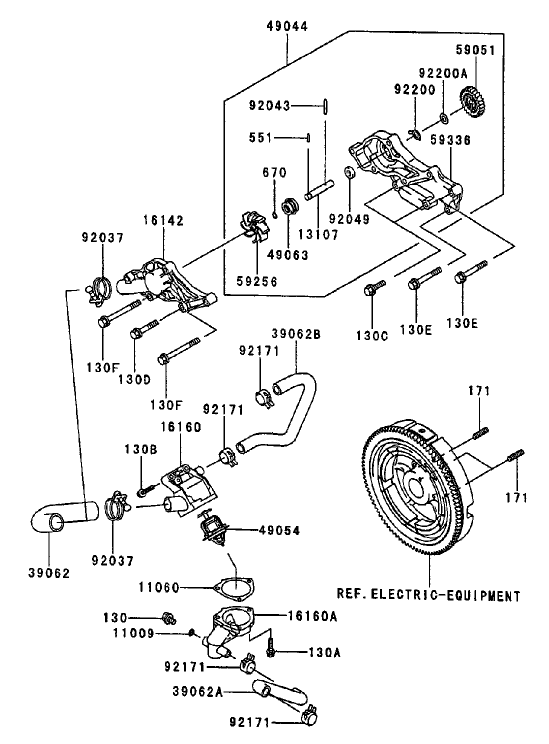 Cooling Equipment Assembly Kawasaki FD750D-AS03