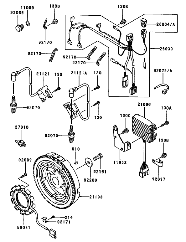 Electric Equipment Assembly Kawasaki FD750D-AS03