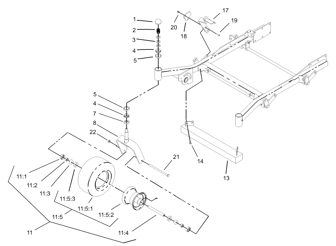 Caster and Wheel Assembly