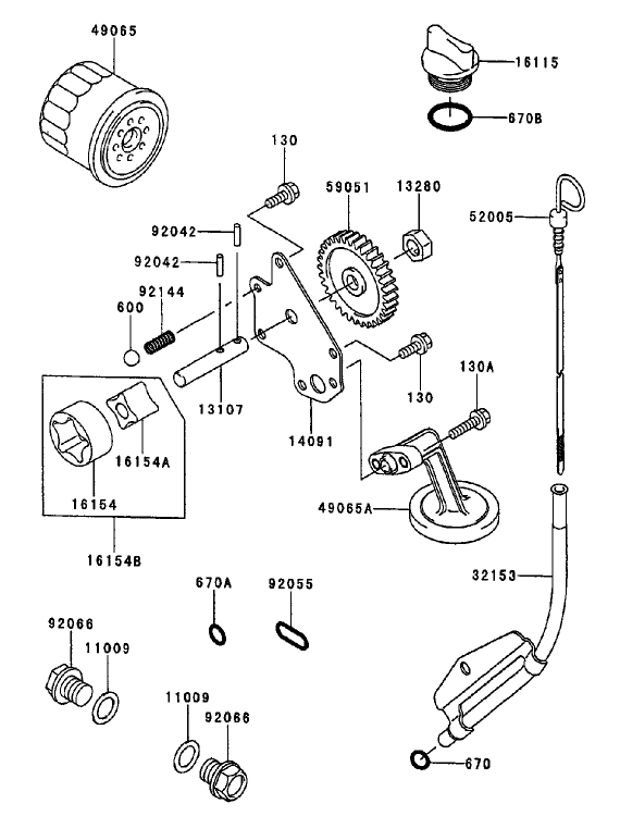 Lubrication Equipment Assembly Kawasaki FD750D-AS03