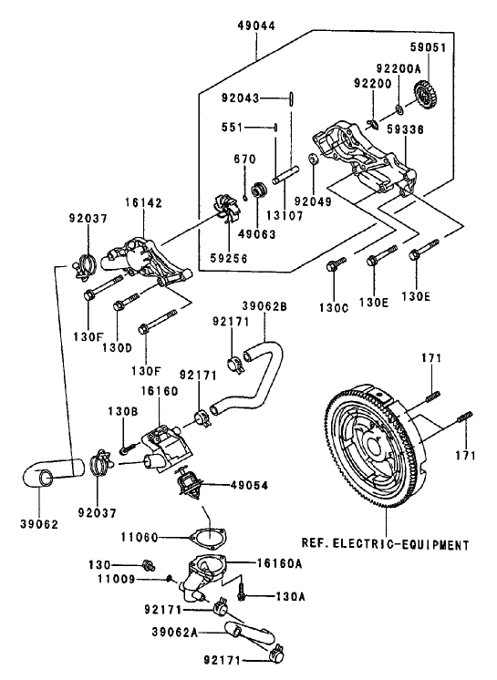 Cooling Equipment Assembly Kawasaki FD750D-AS03