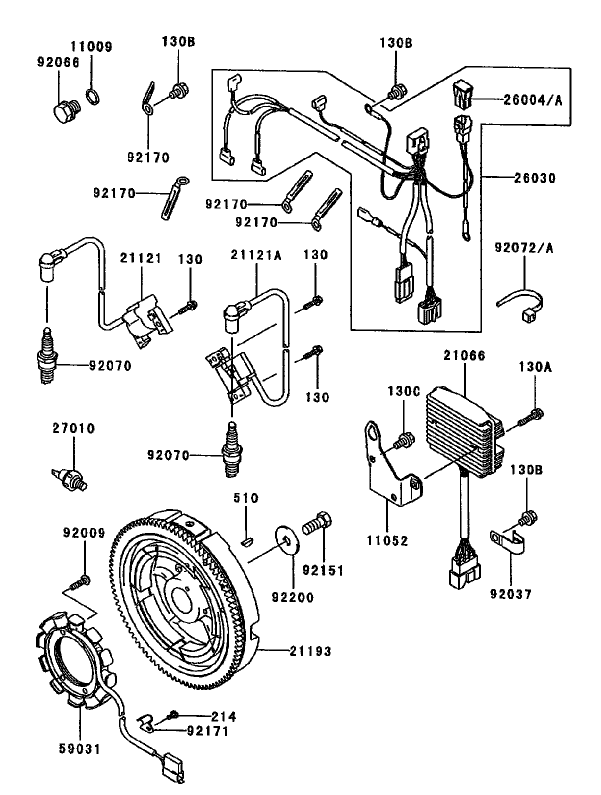 Electric Equipment Assembly Kawasaki FD750D-AS03