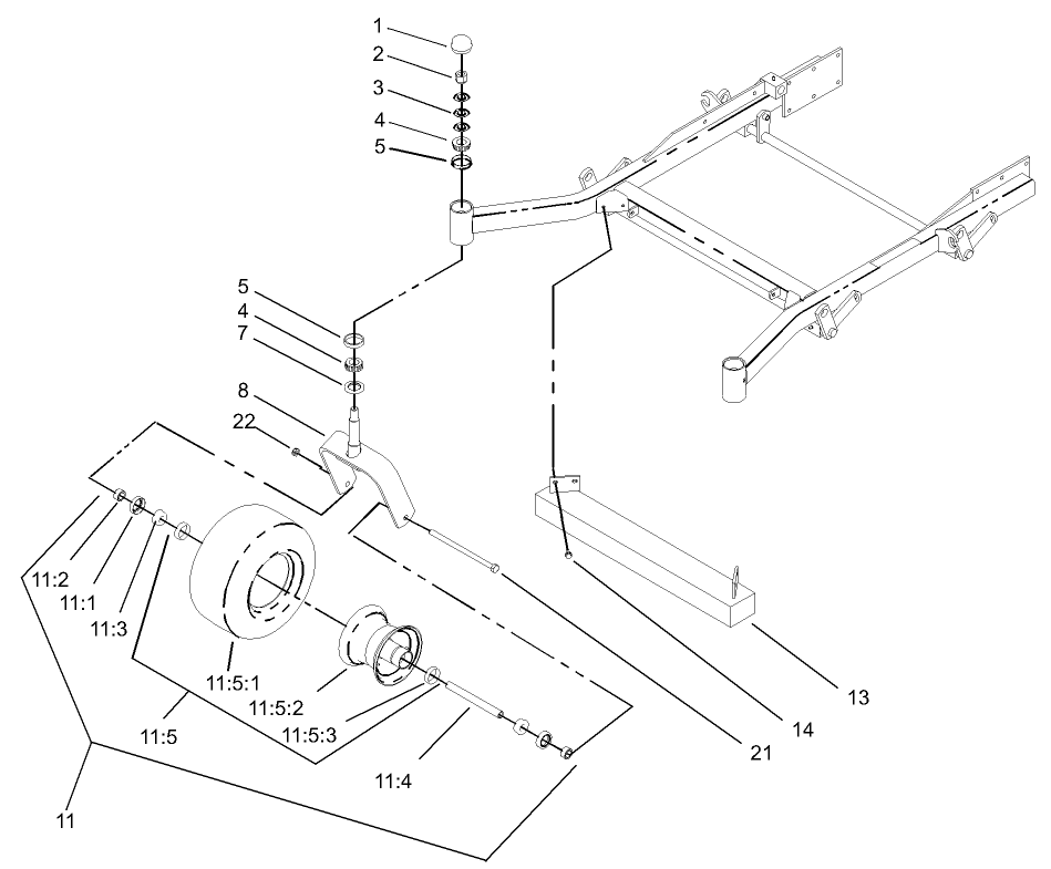 Caster and Wheel Assembly