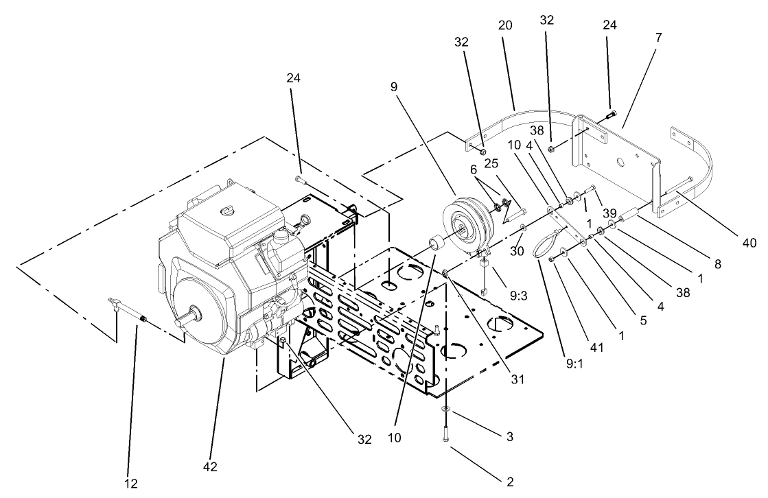 Engine and Clutch Assembly