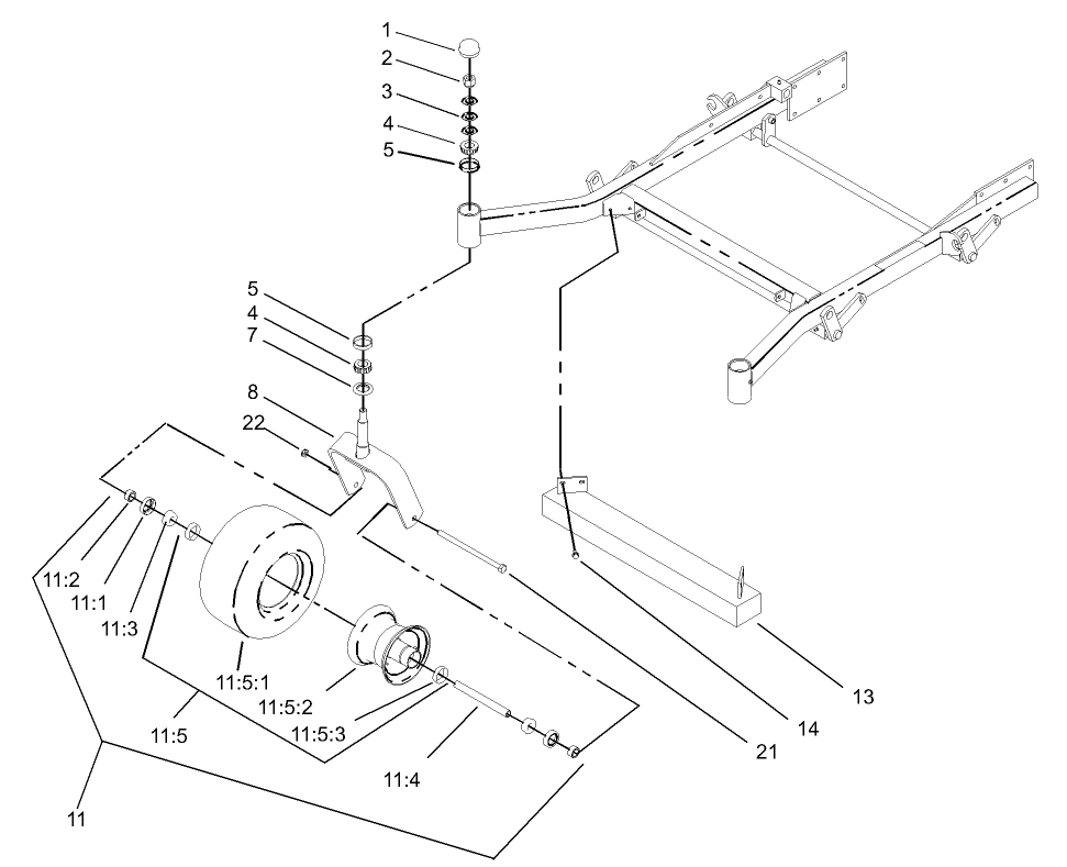 Caster and Wheel Assembly