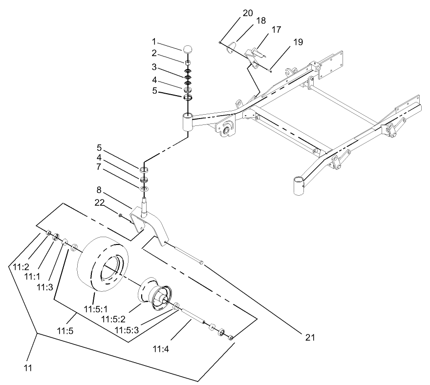 Caster and Wheel Assembly