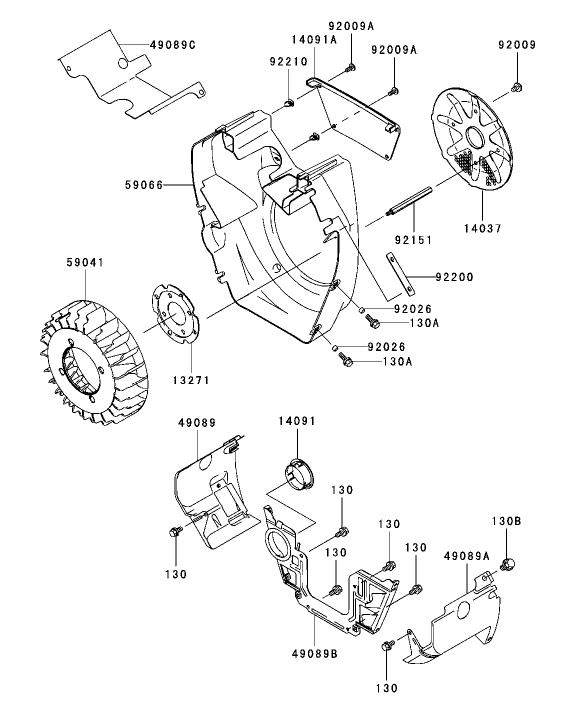 Cooling Equipment Assembly Kawasaki FH721D-AS05