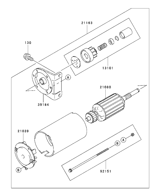 Starter Assembly Kawasaki FH721D-AS05
