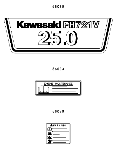 Label Assembly Kawasaki FH721D-AS05