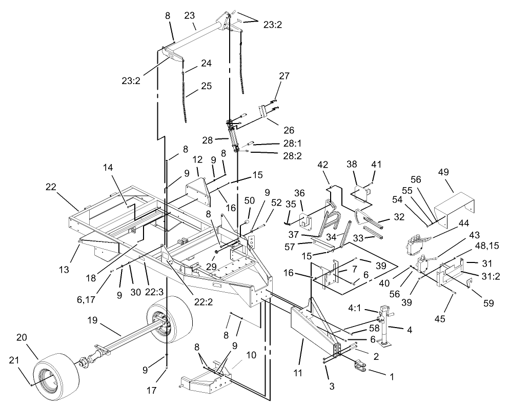 Frame and Axle Assembly