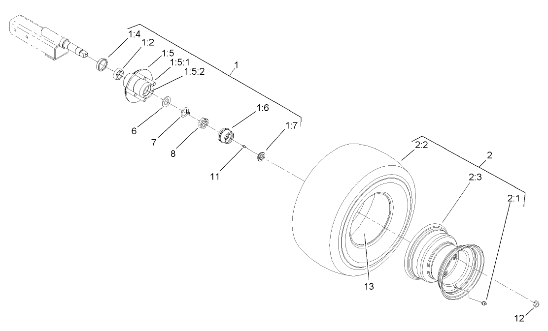 Hub and Wheel Assembly