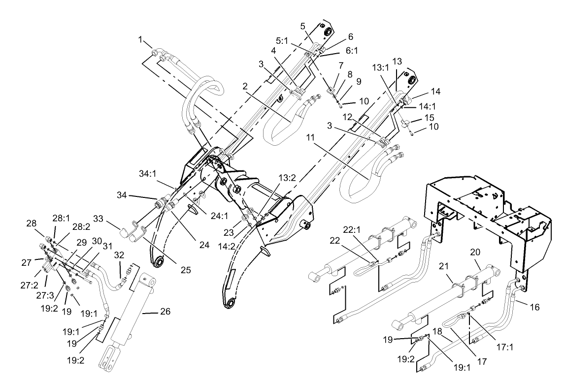 Loader Arm Hydraulic Assembly