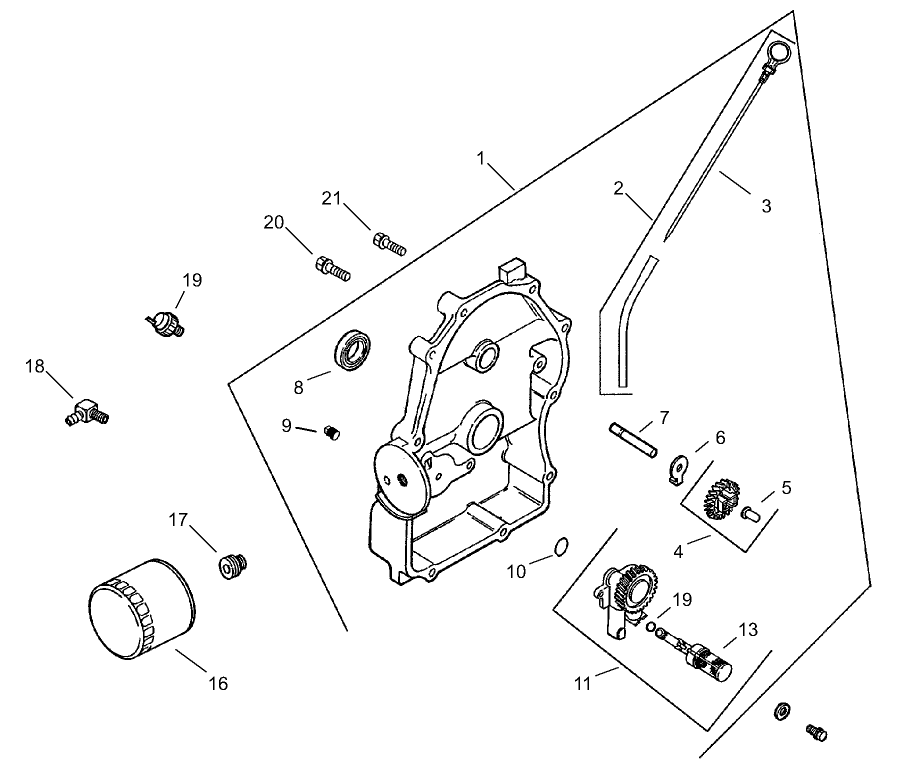 Group 3-Oil Pan/Lubrication Assembly Kohler CH20S-64656