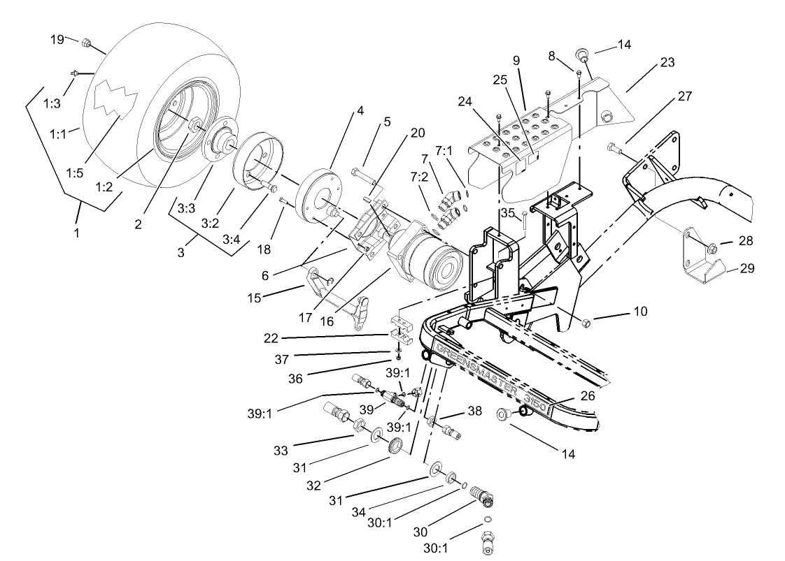 Front Wheel and Brake Assembly