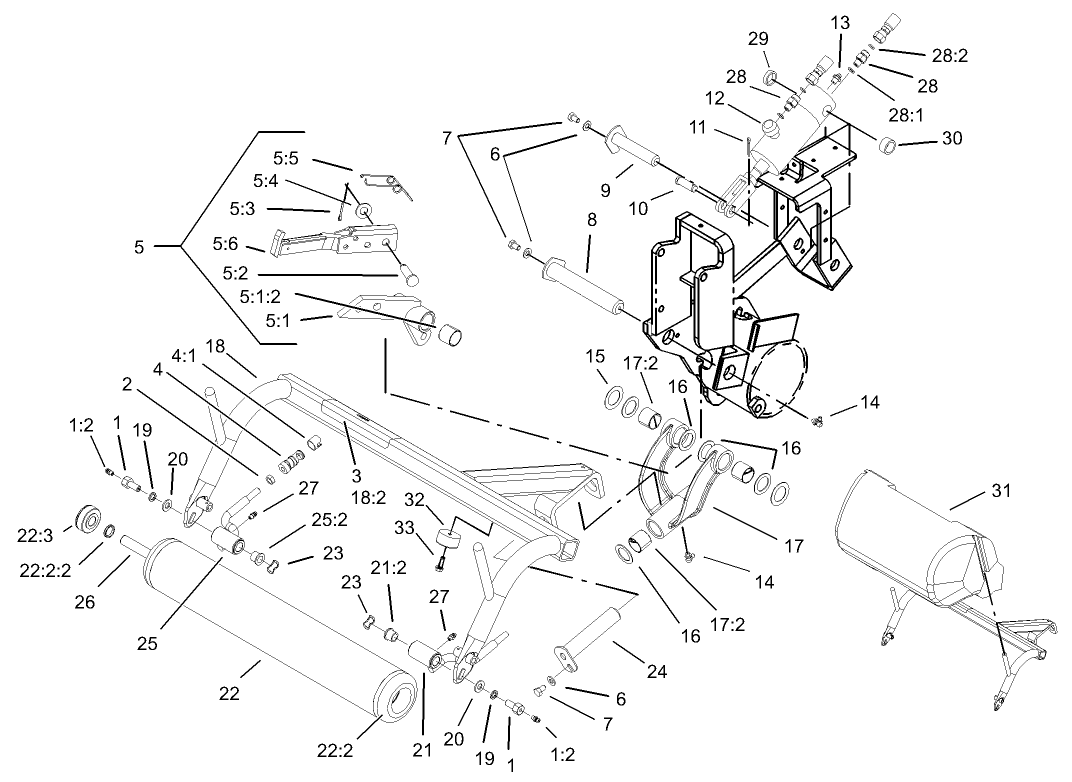 Right Hand Pull Frame Assembly