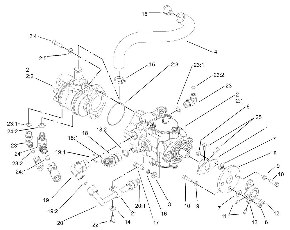 Hydrostat and Gear Pump Drive Assembly