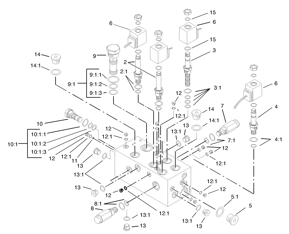 Basic Mow/Lift Manifold Assembly No. 93-2240