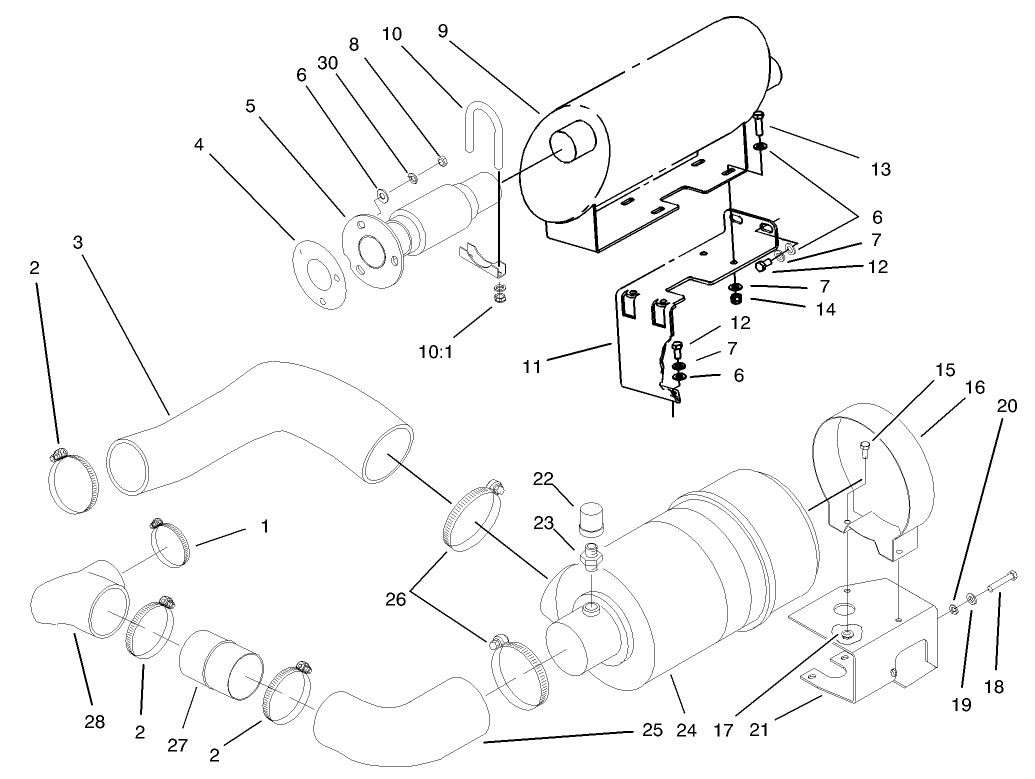 Muffler and Air Cleaner Assembly