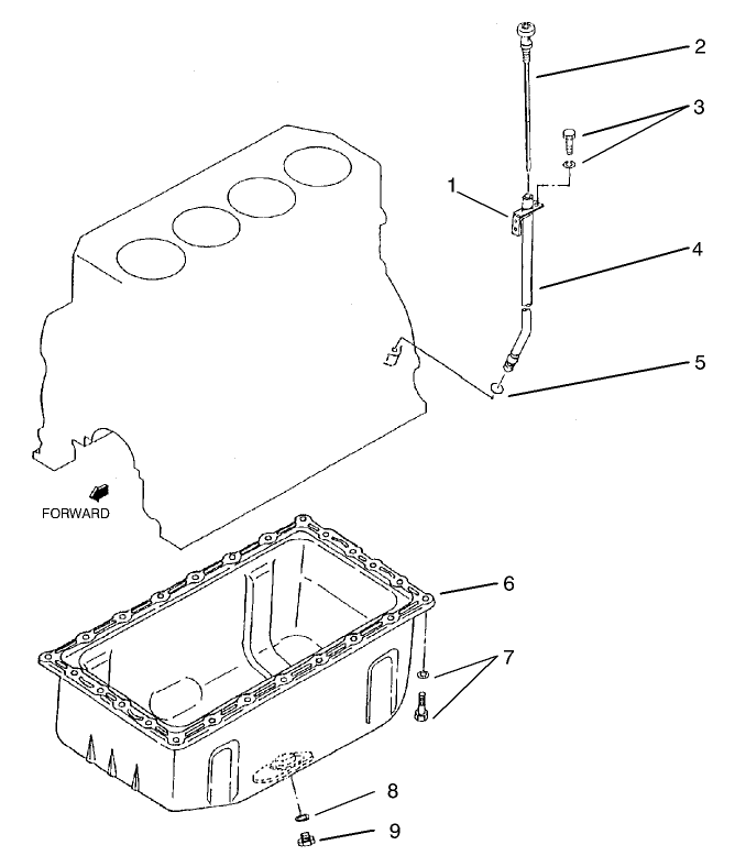 Oil Pan and Oil Level Assembly