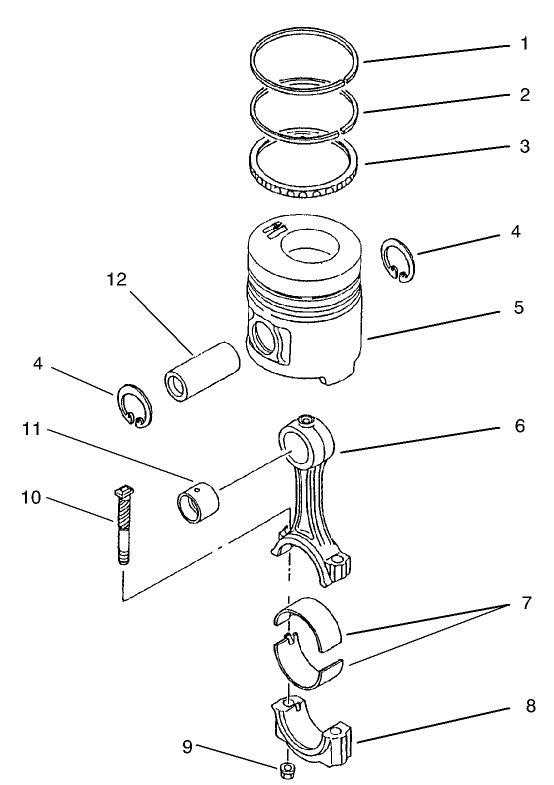 Piston and Connecting Rod Assembly