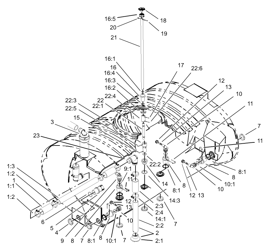 Internal Sprayer Component Assembly